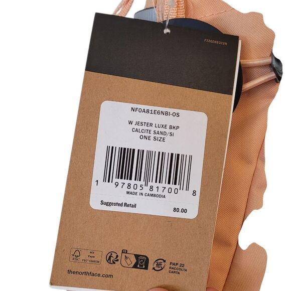 The North Face Women's Peach & Silver Jester Luxe Backpack NWT - Picture 7 of 8